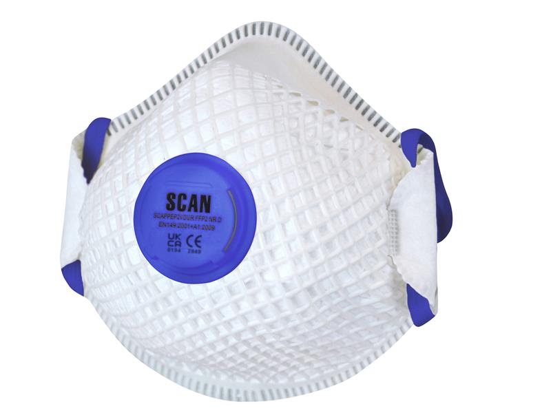 Scan SCAPPEP2VDUR Moulded Duranet Disposable Mask FFP2 (Pack of 2)