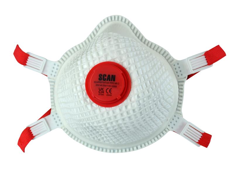 Scan SCAPPEP3VDUR Moulded Valved Masks FFP3 with Mesh (Pack 2)