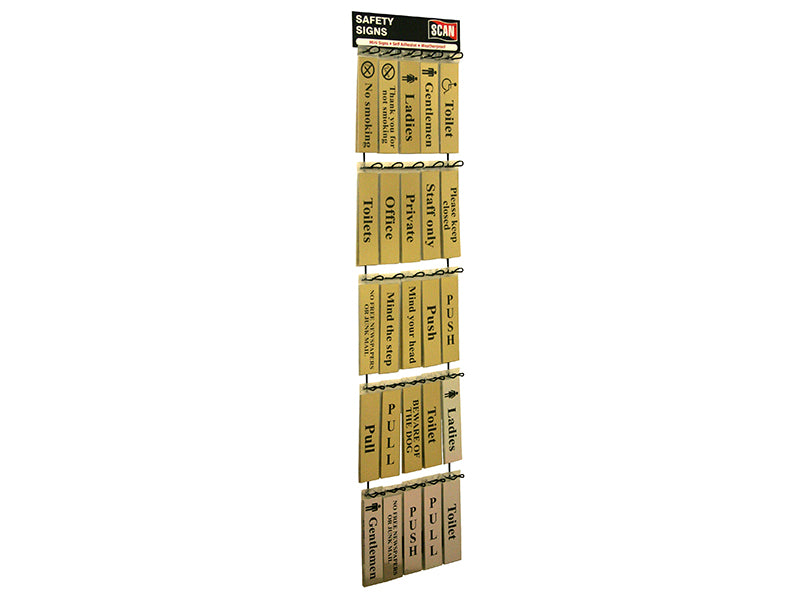 Scan SCASSDIS100M Signs Display - 100 Signs (Metal)