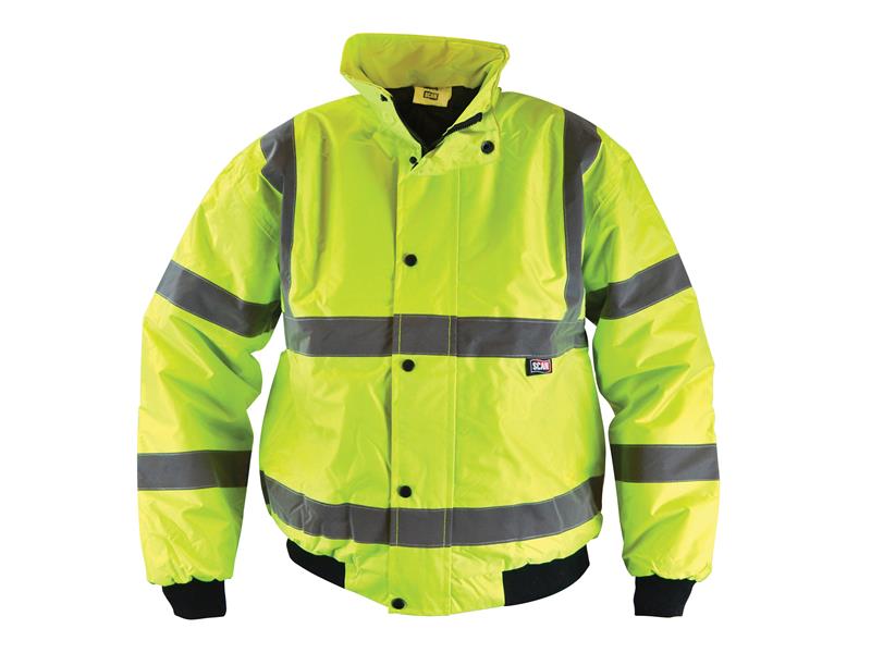Scan SCAHVBJM Hi-Vis Yellow Bomber Jacket