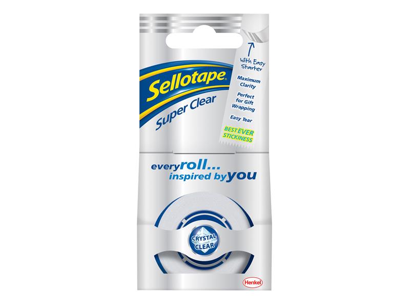 Sellotape SLT1569088 Super Clear Sticky Tape - 1 Roll 18mm x 25m
