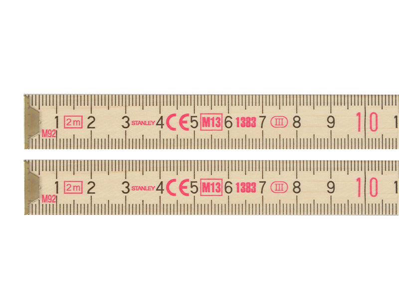 STANLEY® STA035455 Wooden Folding Rule 2m