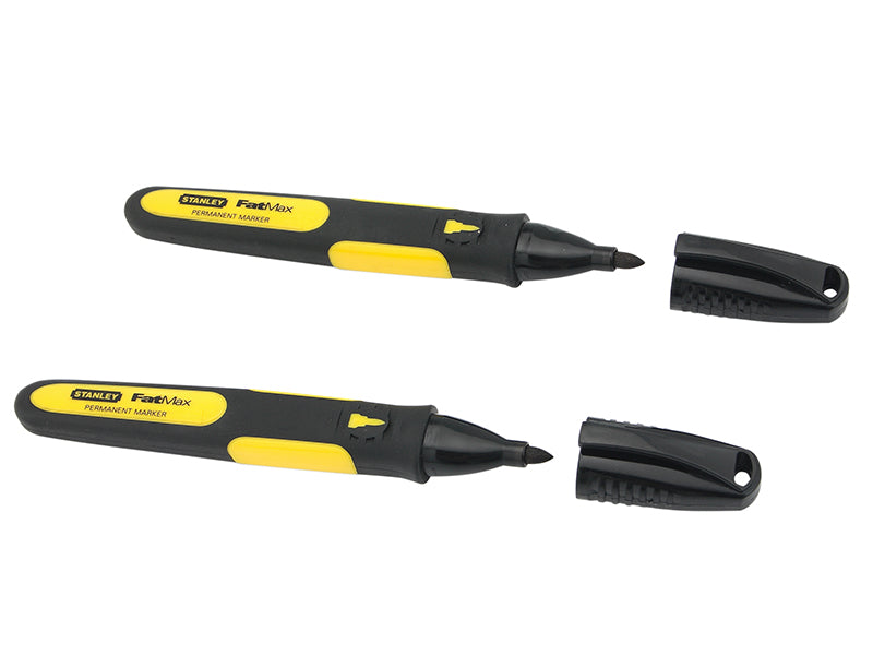 STANLEY® STA047312 Fine Tip Marker Black (Pack 2)