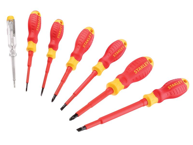 STANLEY® STA060031 FatMax® VDE Insulated Screwdriver Set, 7 Piece