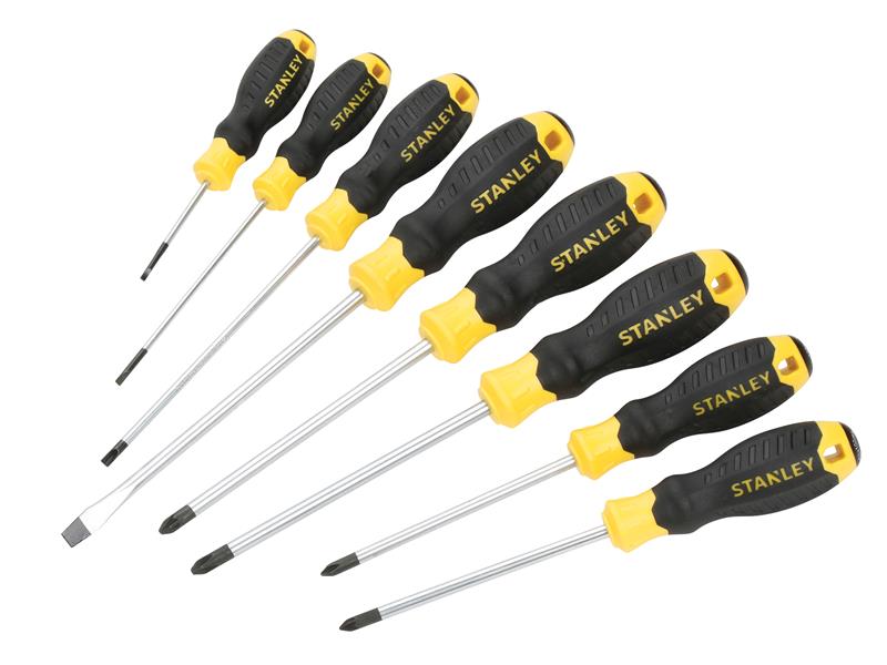 STANLEY® STA062153 Cushion Grip Screwdriver Set, 8 Piece