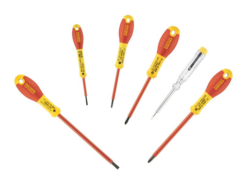 STANLEY® STA065441 FatMax® VDE Insulated Screwdriver Set, 6 Piece