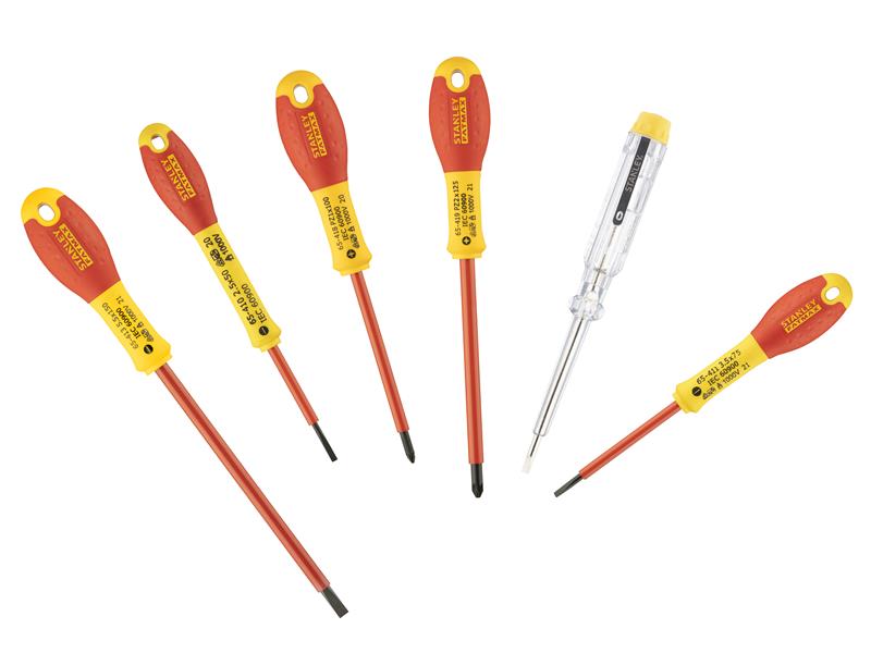 STANLEY® STA065443 FatMax® VDE Insulated Screwdriver Set, 6 Piece