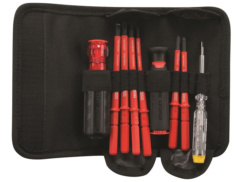 STANLEY® STA066426 VDE Multi-Bit Screwdriver Set, 10 Piece