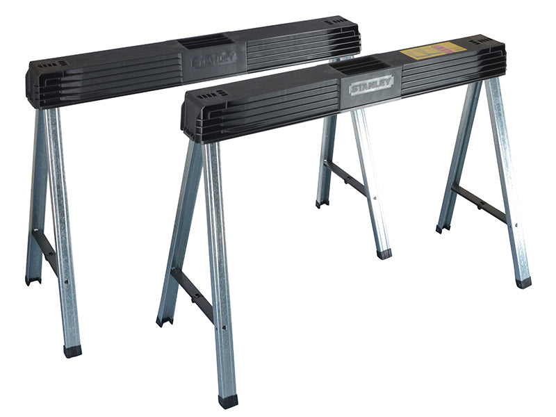 STANLEY® STA197475 Folding Metal Leg Sawhorses (Twin Pack)