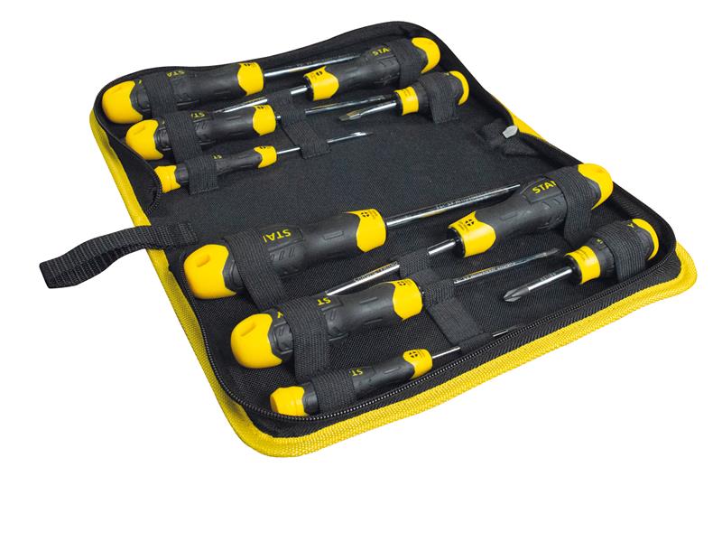 STANLEY® STA265014W CUSHION GRIP™ Screwdriver Set in Wallet, 10 Piece