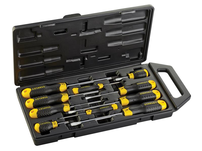 STANLEY® STA265014 Cushion Grip Screwdriver Set, 10 Piece