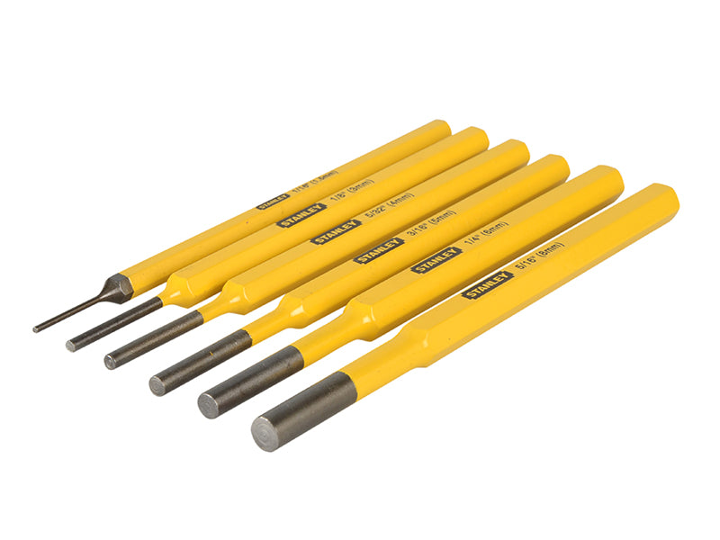 STANLEY® STA418226 Parallel Pin Punch Set, 6 Piece