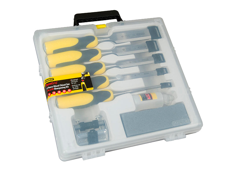 STANLEY® STA516421 DYNAGRIP™ Chisel with Strike Cap Set, 5 Piece + Accessories