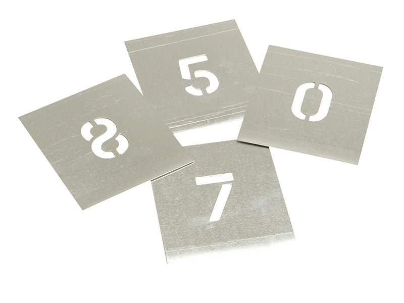 Stencils STNF12 Zinc Stencil - Numbers