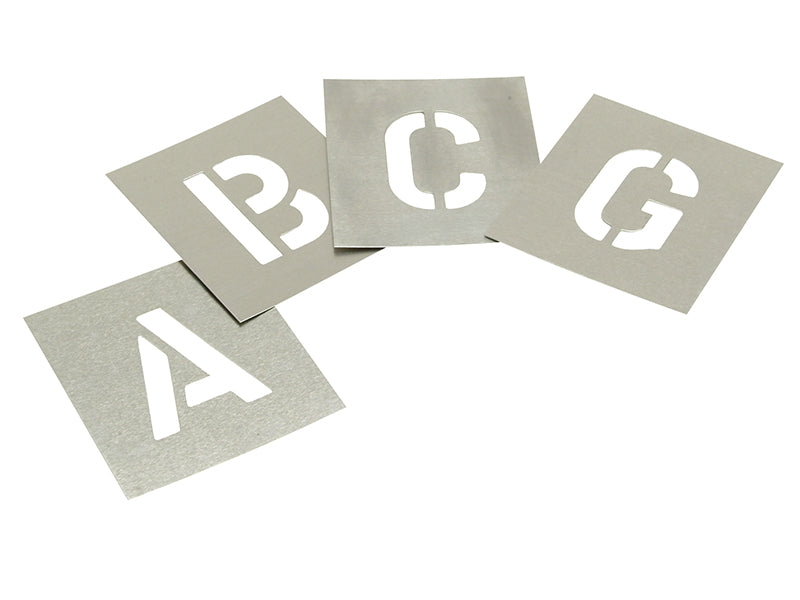 Stencils STNL12 Zinc Stencil - Letters