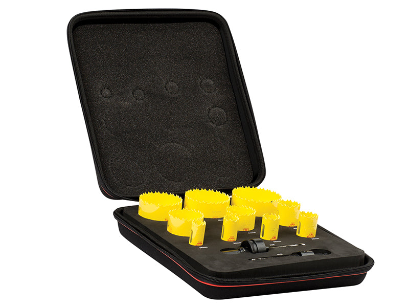 Starrett STRKDC10021 KDC10021 Deep Cut Bi-Metal Deluxe Electrician's Holesaw Kit, 12 Piece