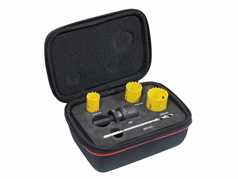 Starrett STRKFC03051 KFC03051 Kwik-Change Electrician's Holesaw Kit, 8 Piece