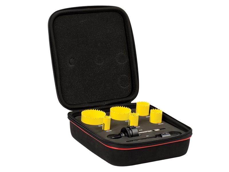 Starrett STRKFC06022 KFC06022 Fast Cut Bi-Metal Electrician's Holesaw Kit, 8 Piece