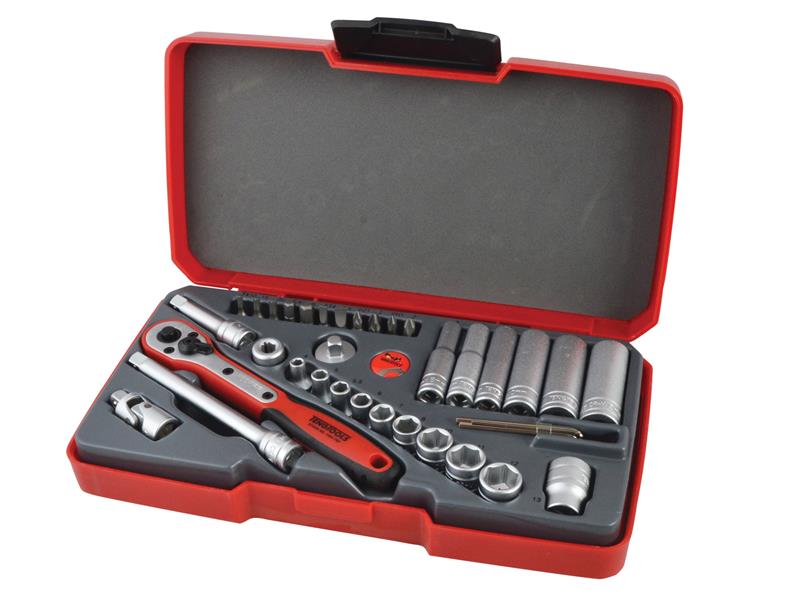 Teng TENT1436 T1436 Socket Set of 36 Metric 1/4in Drive