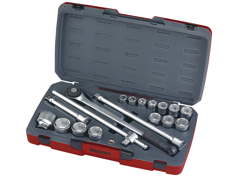 Teng TENT34186 T3418-6 Socket Set of 18 Metric 3/4in Drive