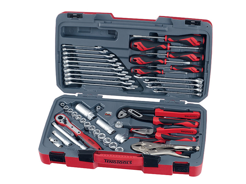 Teng TENT3848 T3848 Socket & Tool Set of 48 Metric & AF 3/8in Drive