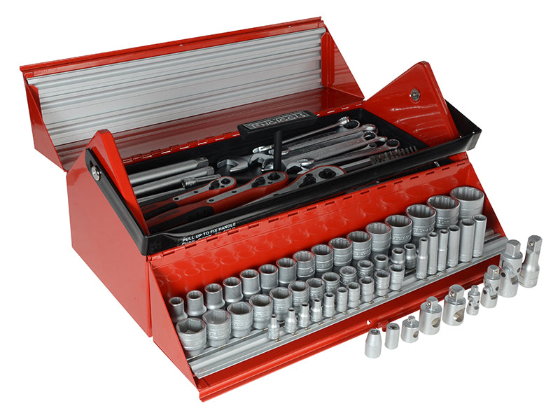 Teng TENTC187 TC187 Mega Rosso Tool Kit Set of 187 1/4 3/8 & 1/2in