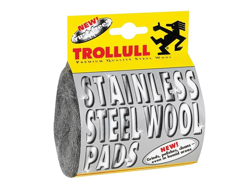Trollull TRO725702 Stainless Steel Wool Pads (Pack 2)