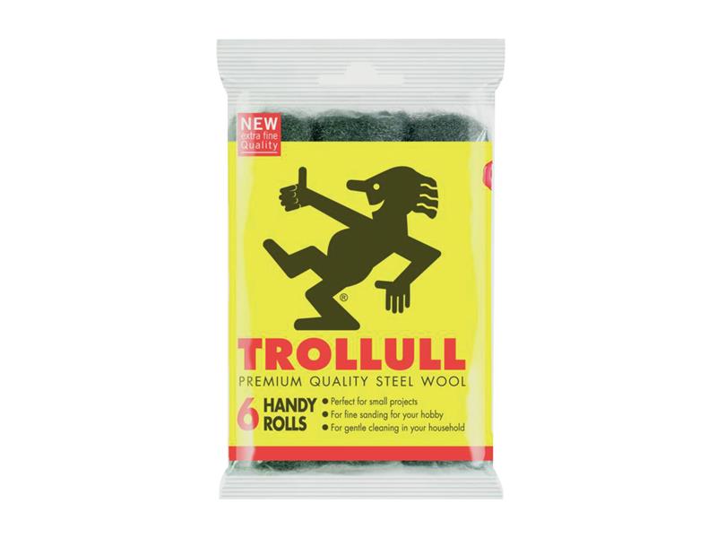 Trollull TRO772015 Handy Rolls Fine Steel Wool (Pack 6)