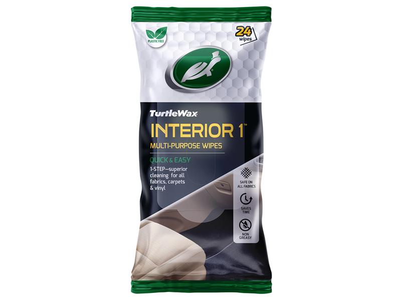 Turtle Wax TWX54070 Interior 1 Multi-Purpose Wipes (Pack of 24)
