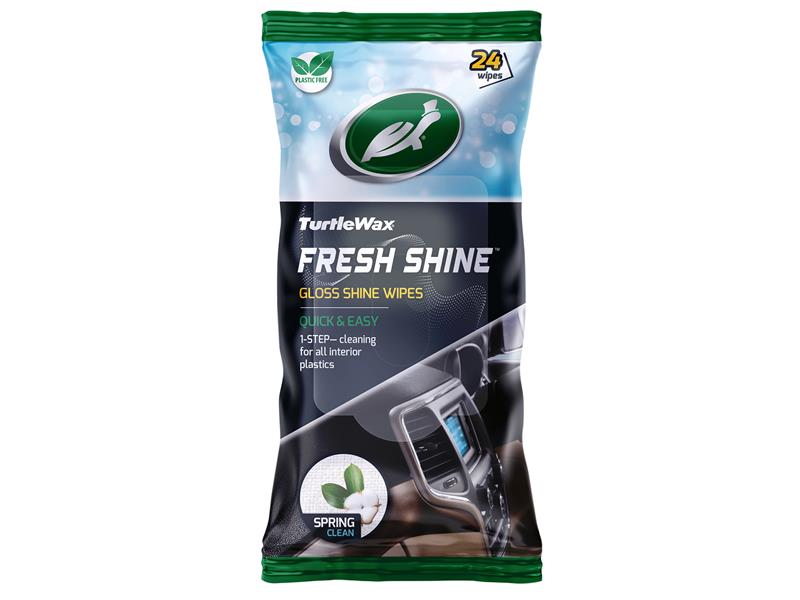 Turtle Wax TWX54071 Fresh Shine Gloss Wipes, Spring Fresh (Pack of 24)