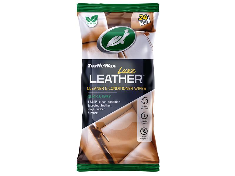 Turtle Wax TWX54072 Luxe Leather Cleaner & Conditioner Wipes (Pack of 24)
