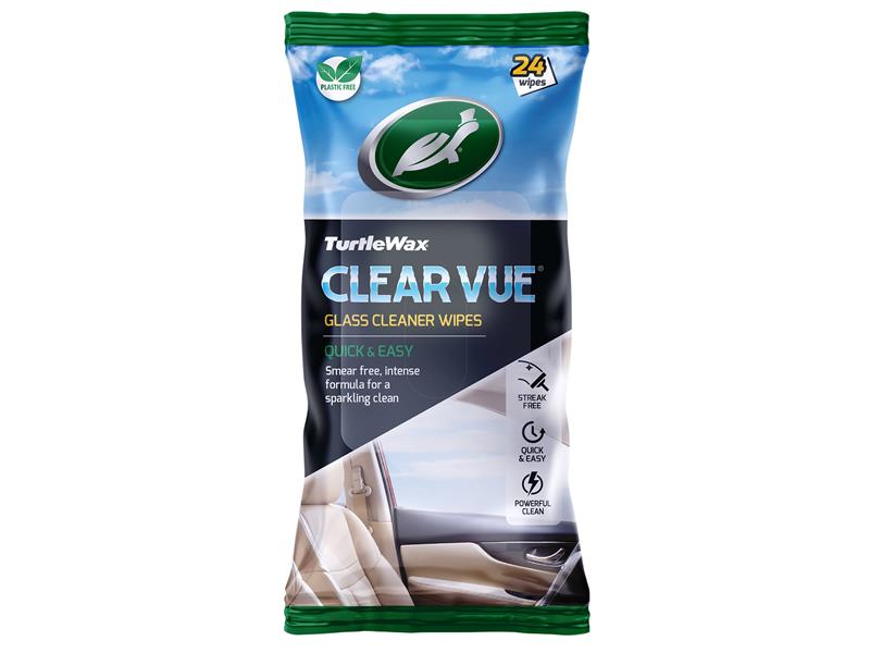 Turtle Wax TWX54073 Clear Vue Glass Cleaner Wipes (Pack of 24)