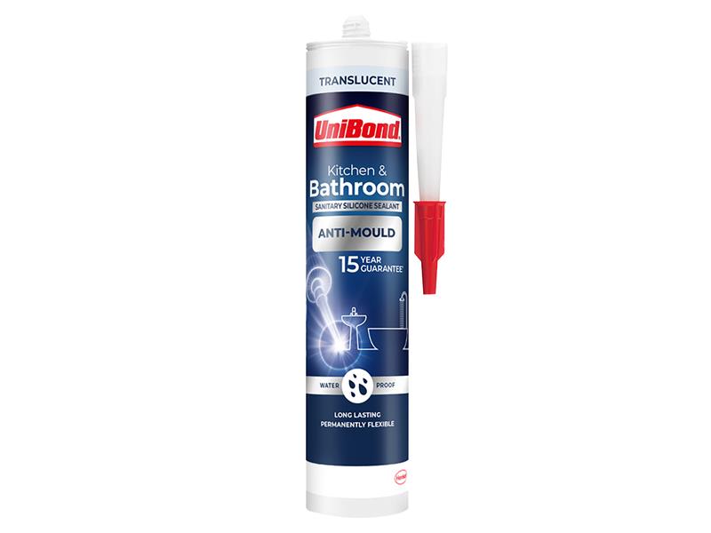 UniBond UNI2079356 Healthy Kitchen & Bathroom Anti Mould Silicone Sealant