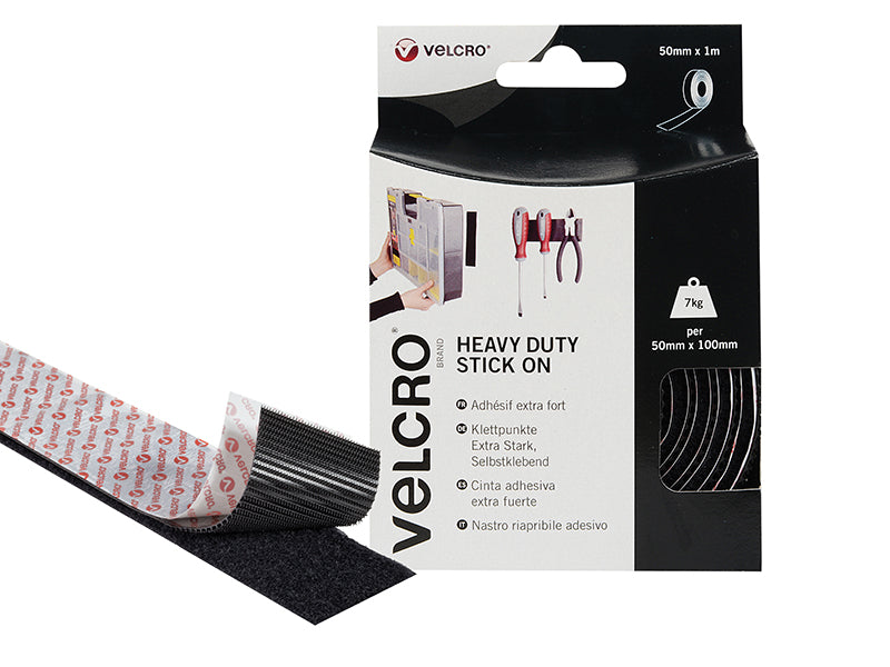 VELCRO® Brand VEL60241 Heavy-Duty Hook & Loop Stick On Tape