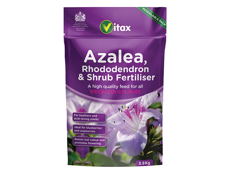 Vitax VTX6AZ901 Azalea, Rhododendron & Shrub Fertilizer 0.9kg Pouch