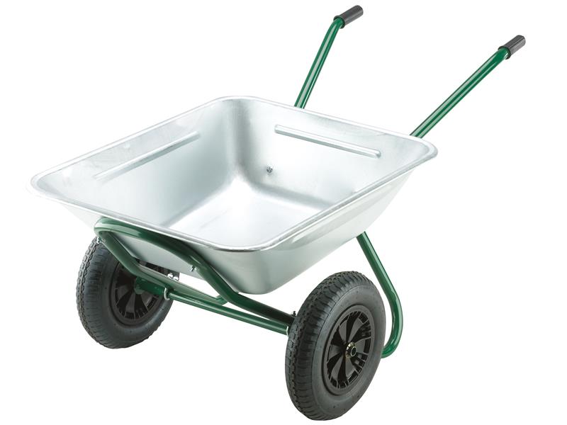 Walsall WALGRTWGVPDD 175L Galvanised Garden Twin Wheelbarrow