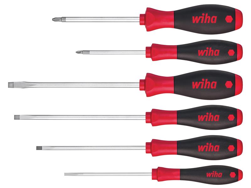 Wiha WHA07153 SoftFinish® SL/PZ Screwdriver Set, 6 Piece