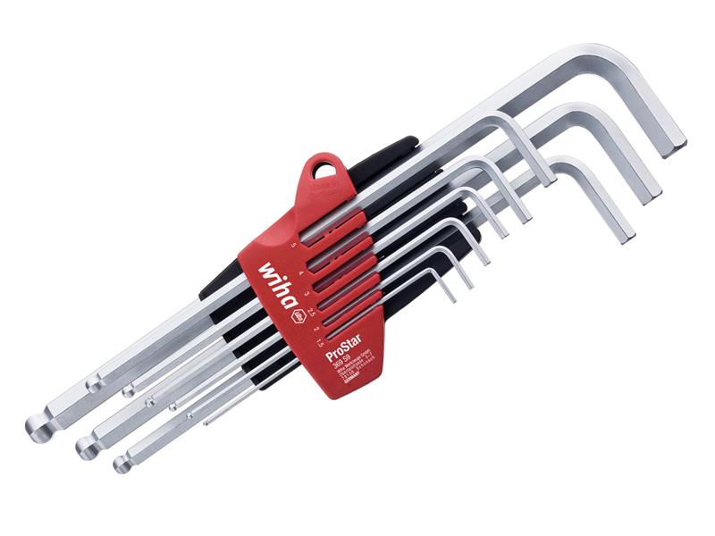 Wiha WHA07192 ProStar Hex Ball End L-key Set, 9 Piece