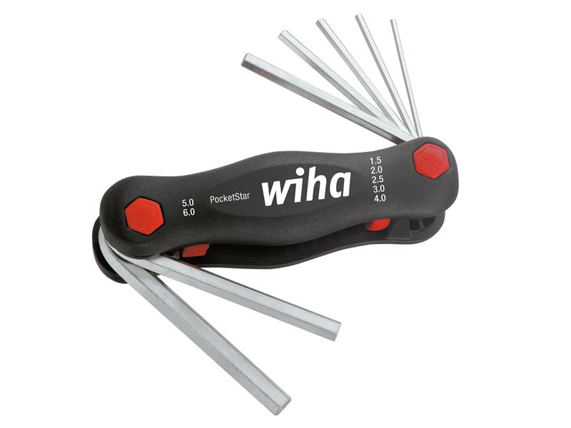 Wiha WHA23037 PocketStar Hex Key Set, 7 Piece (1.5-6mm)