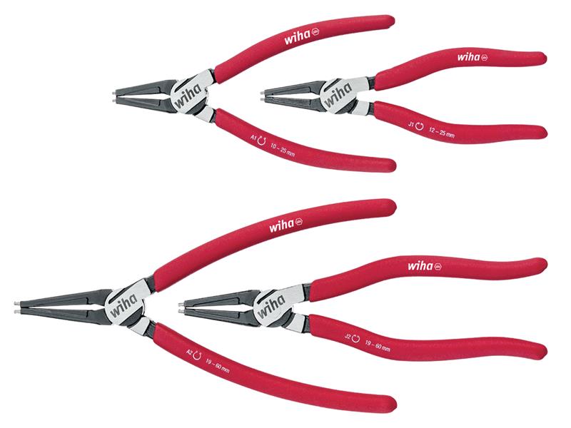 Wiha WHA34708 MagicTips® Classic Circlip Pliers Set, 4 Piece