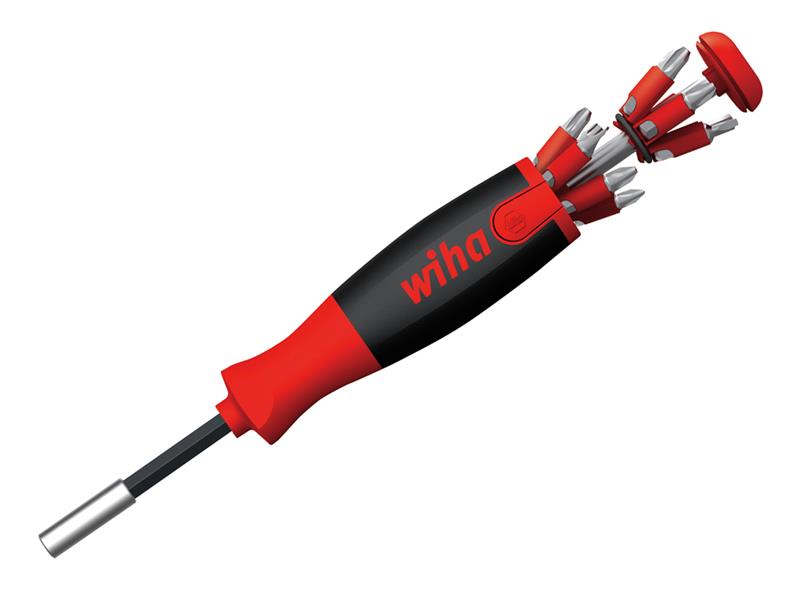 Wiha WHA38605 LiftUp 25 Magnetic Screwdriver with Bit Magazine (SL, PH, PZ, TX)
