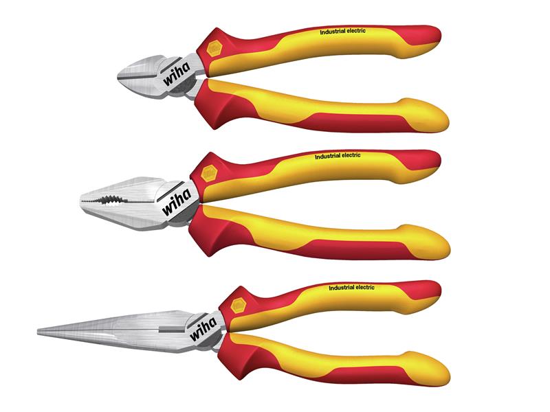 Wiha WHA38637 Industrial electric Pliers Set, 3 Piece