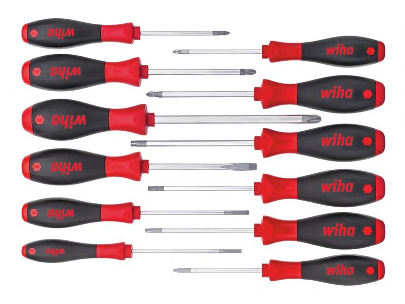 Wiha WHA41002 SoftFinish® Screwdriver Set, 12 Piece