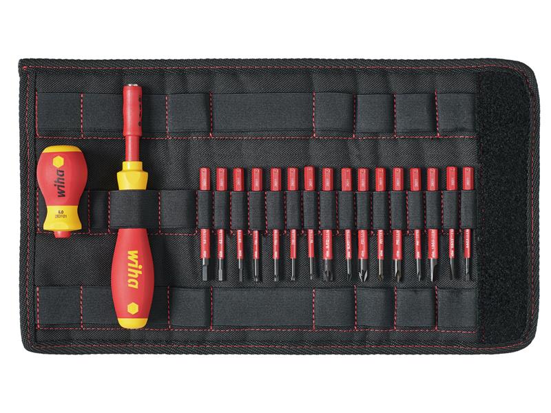 Wiha WHA41231 SoftFinish® electric slimVario Screwdriver Set, 19 Piece