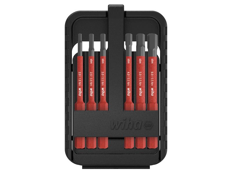 Wiha WHA43156 slimBit electric Hex Bit Set, 7 Piece