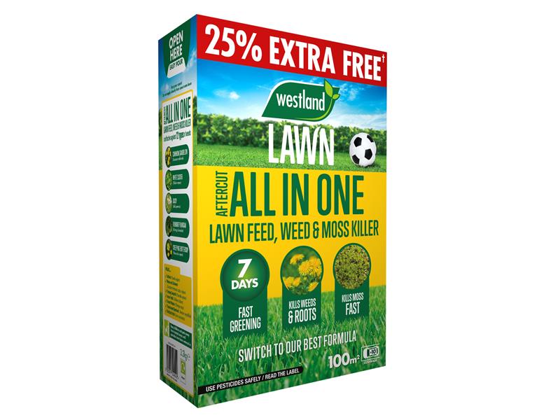 Westland WLD20400630 Aftercut All In One Lawn Feed, Weed & Moss Killer 80m² Box