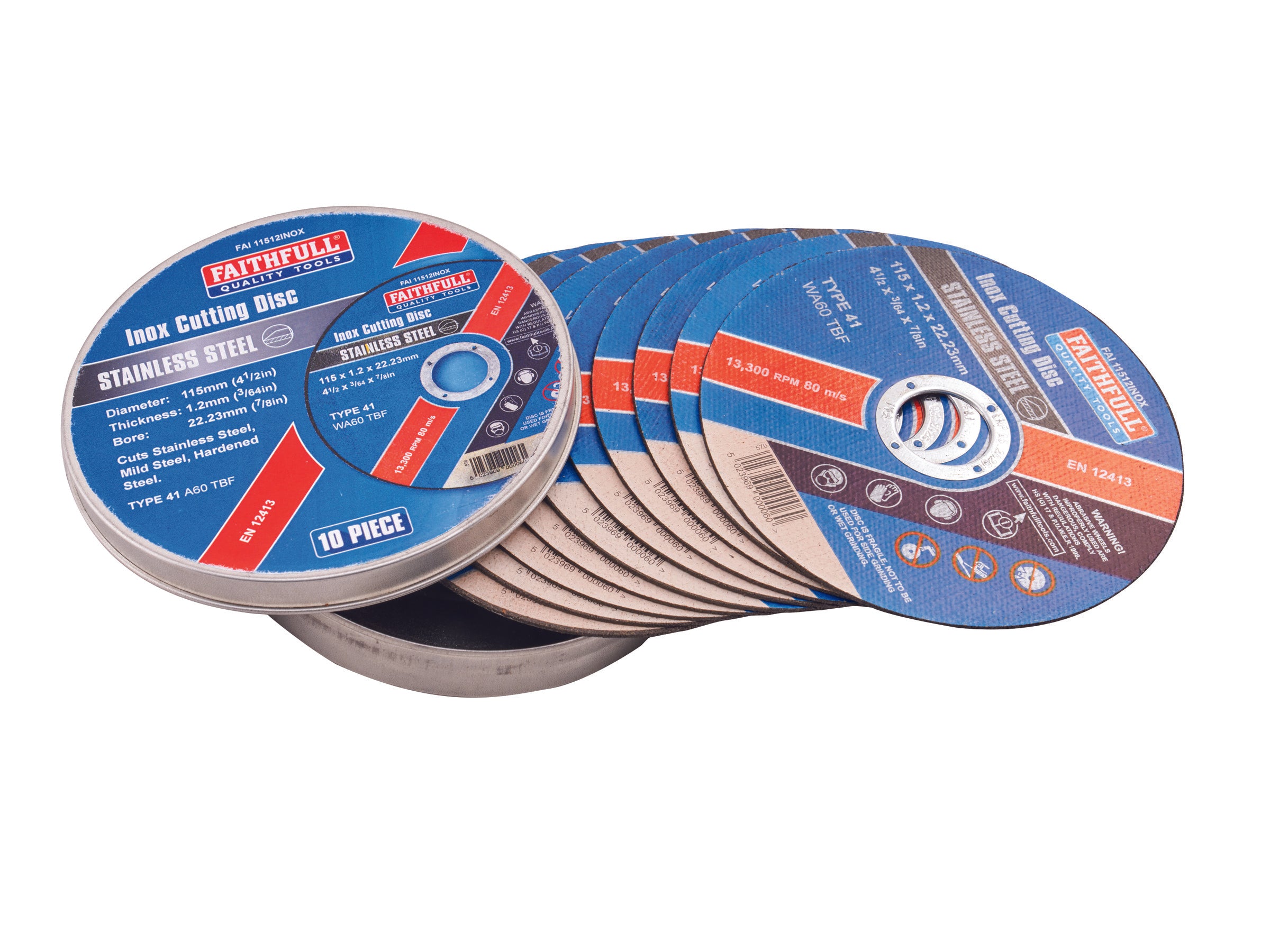 Faithfull 115mm (4.5in) Inox Discs