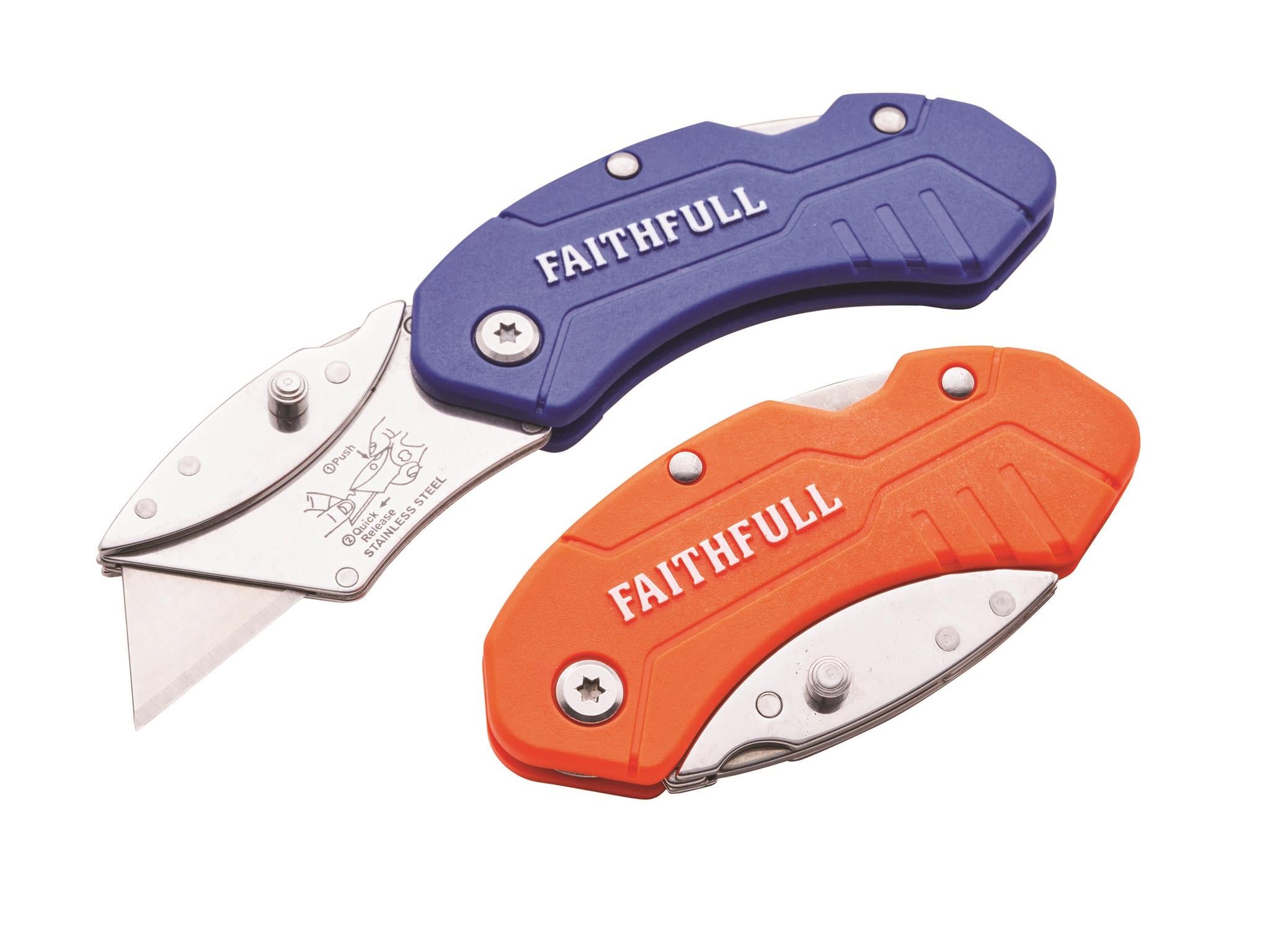 Faithfull Folding Hi-Vis Utility Knife