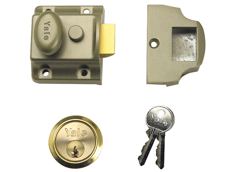 Yale Locks YAL706PB 706 Traditional Nightlatch 40mm Backset ENB Finish Box
