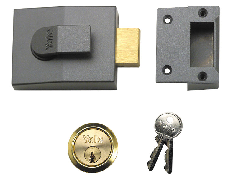 Yale Locks YAL82DMGPB 82 Deadbolt Nightlatch 60mm Backset DMG Finish Box